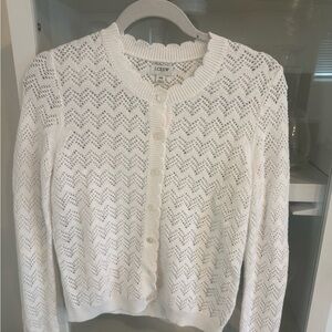 J. Crew Women's Cream Cardigan Sweater